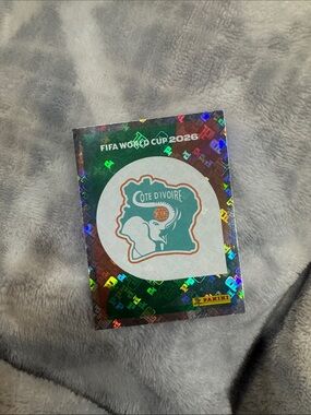 Panini Côte d'Ivoire Holographic Sticker - Teal & White